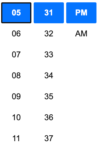 setting schedule time